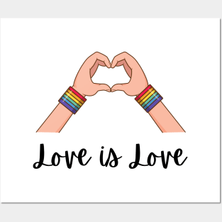 love is love lgbt gay pride Posters and Art